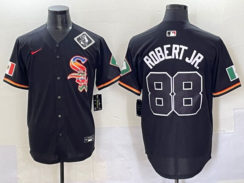Men 2025 Chicago White Sox #88 Robert jr Black Game Nike MLB Jersey style 7097